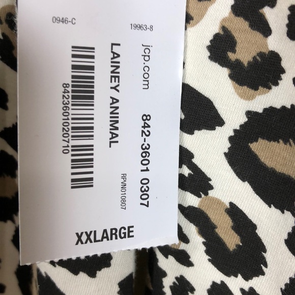 a.n.a Top Blouse Tee Animal Print NWT XXL - Picture 14 of 14